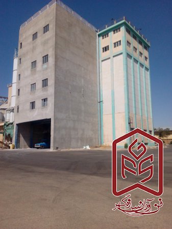 ساخت سیلوی ذخیره آرد کارخانه آرد سینا همدان